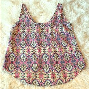 Bright pink and blue top!